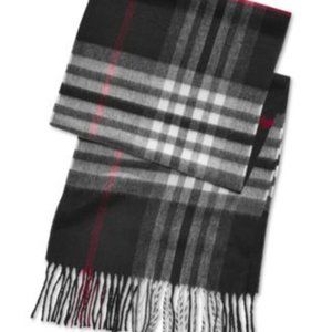 V. Fraas Cashmink Oversized Plaid Check Scarf